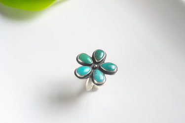 Blooming Turquoise Ring US size 7