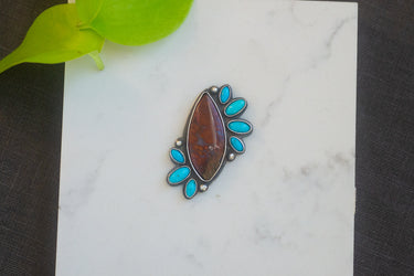 Wingate Agate + Sonoran Turquoise MTO Ring
