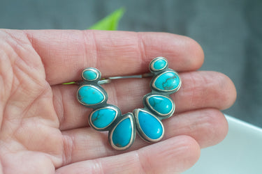 Egyptian Turquoise Ear Climbers