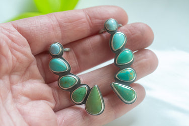Carico Lake Turquoise Ear Climbers