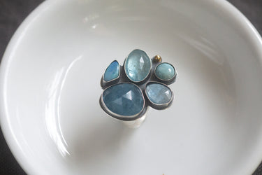 Baby Blues Cluster(fuck) Ring, MTO