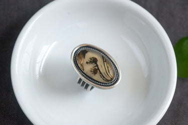 Dendritic Agate Statement Ring MTO